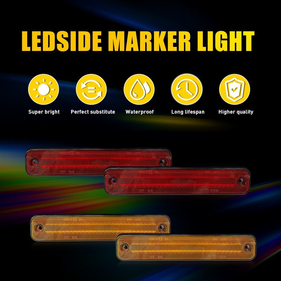 Linterna Hummer Led Front / Rear Side Marker Light Amber Red Roof Light For Hummer H2 ...
