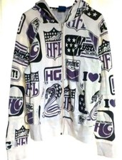 HYSTERIC GLAMOUR 90s Vintage Blue Tag All Over Print Zip Hoodie Free Size Japan