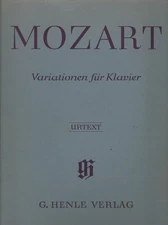 Piano Score: Mozart. Variations for Piano /Variationen fur Klavier. Henle Urtext