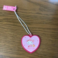 Hello Kitty 50Th Anniversary Heart-Shaped Tag Cute Character Goods Japan