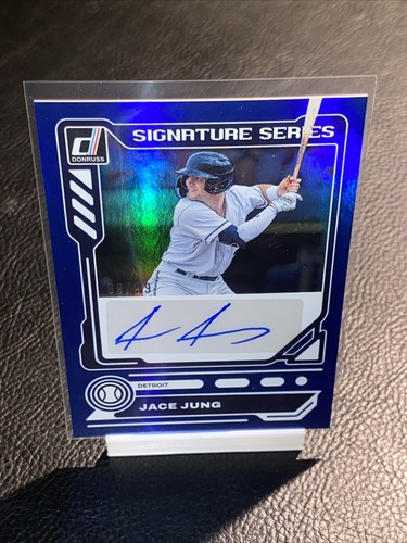 2023 Donruss Signature Series Auto Blue 69/99 Jace Jung Detroit Tigers Rookie RC