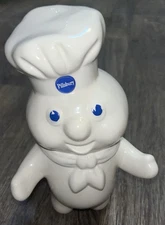 1988 The Pillsbury Company Dough Boy White Ceramic Utensil Holder Signed