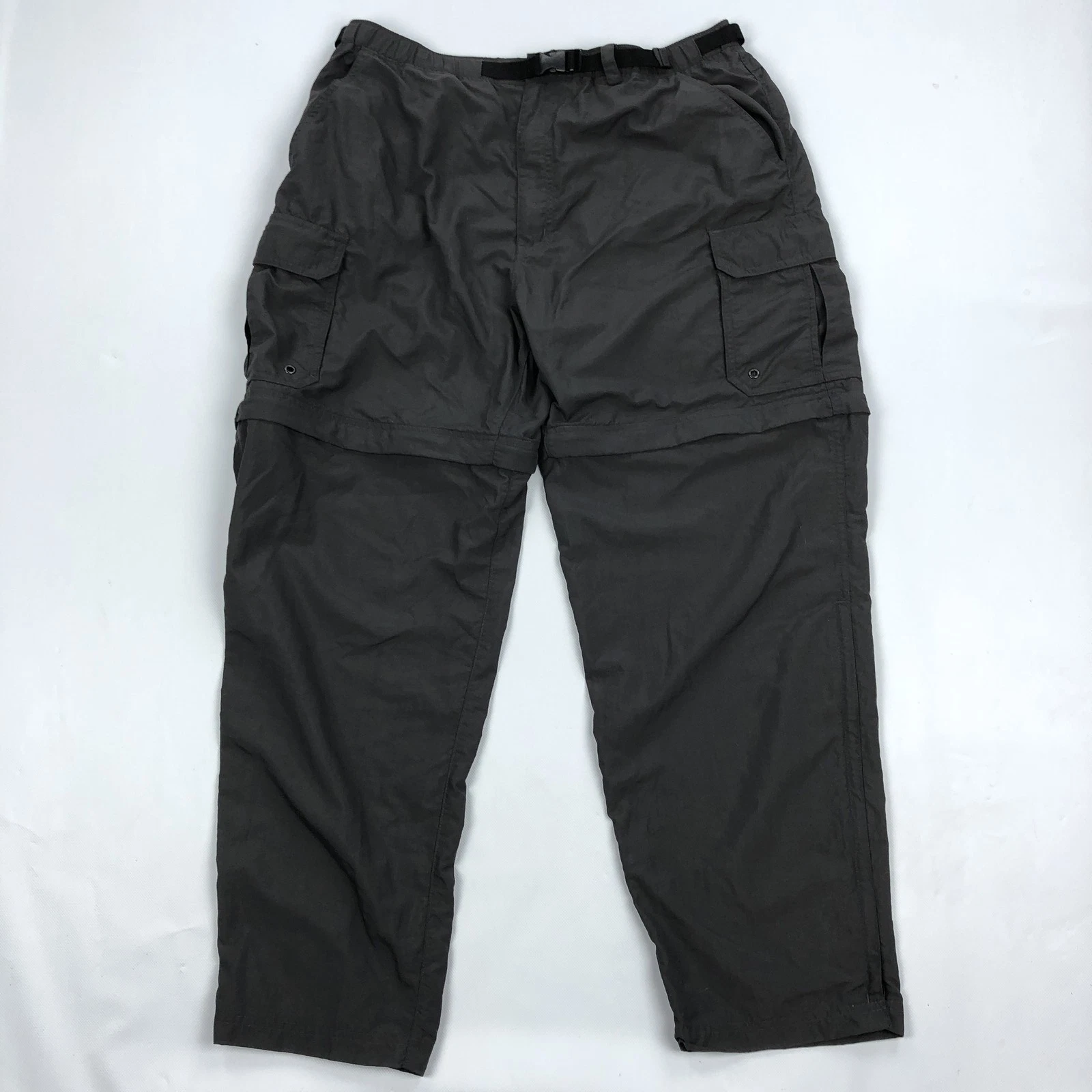 REI Men's L Convertible Cargo Hiking Pants Outdoor Zip Off Leg Gray 30 Inseam