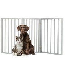 Pet Gate - 3-Panel Indoor Foldable Dog Fence for Stairs, Hallways, or Doorway...
