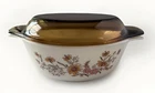 Rare Vintage Pyrex England Woodland Country Autumn Casserole Dish Amber Lid 9.5"