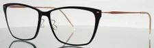 LINDBERG NOW 6530 70 Black Pink Womens Semi Cat Eye Eyeglasses 55-16-140 B:49