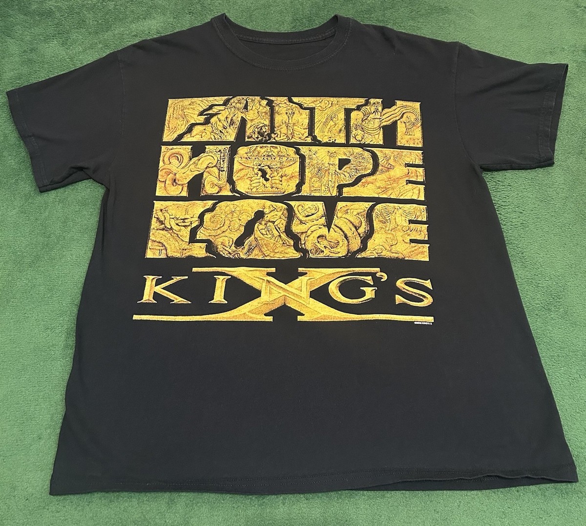 Vintage Y2K Kings X T-Shirt Band Black Graphic Tee Size Mens M Metal Hard Rock View 2