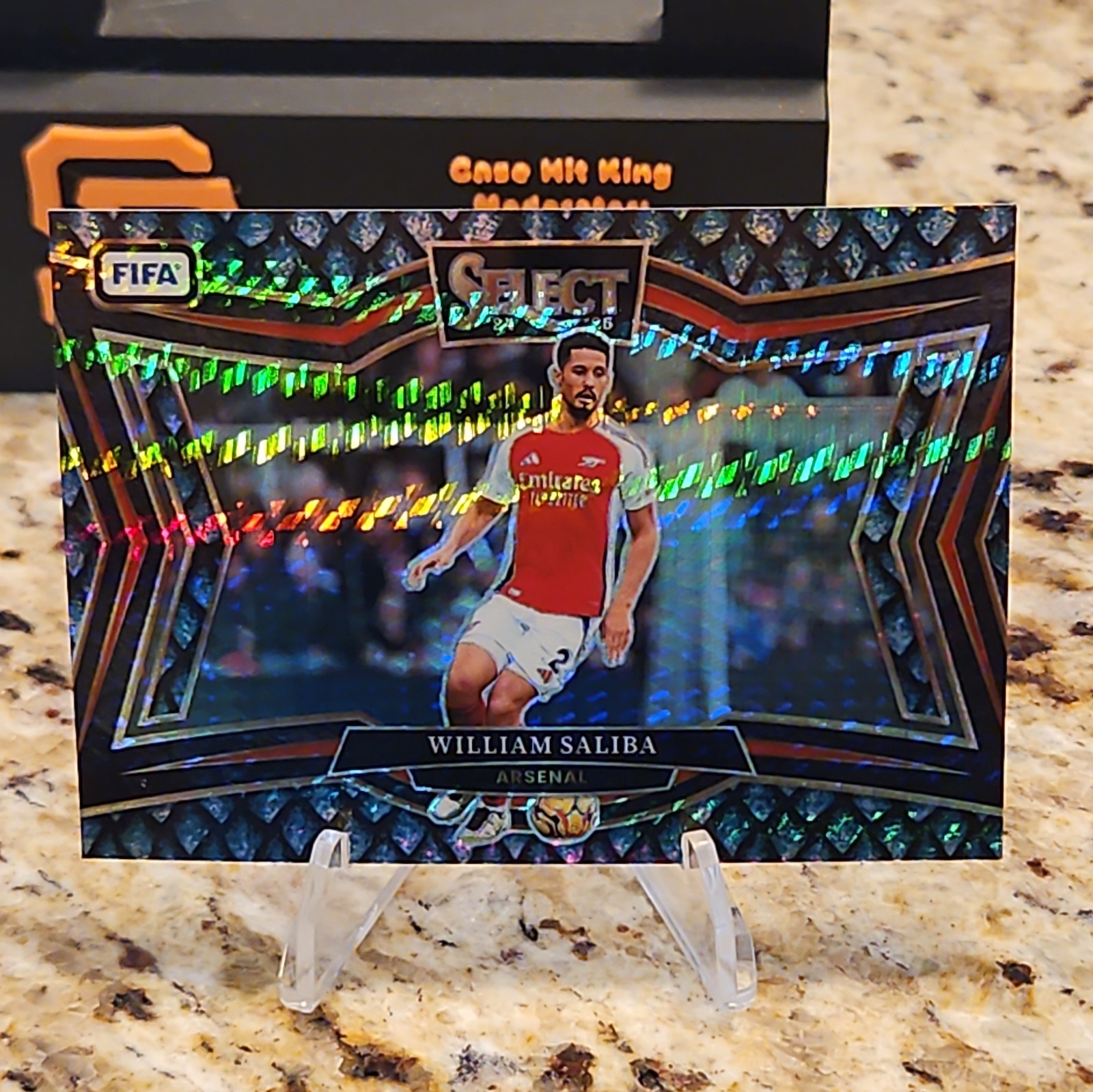 2024-25 Select FIFA William Saliba Field Level Jade Dragon Scale Prizm /28 