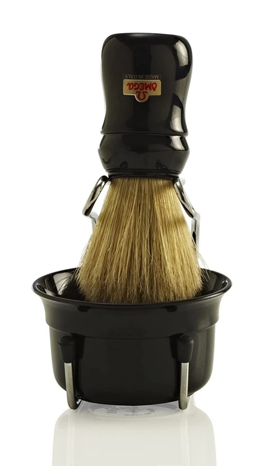 Juego de cepillo de afeitar Omega, soporte y cuenco Foto 2 de 3