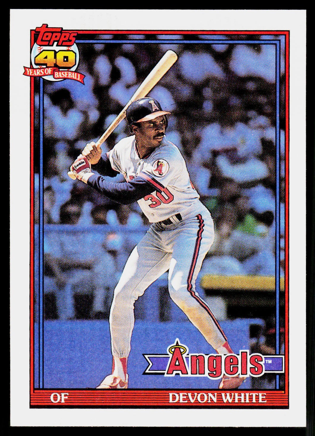 Devon White, 1991 Topps, #704, California Angels,