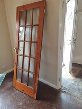 Pine Internal 15 Panel Clear Glazed Door with Fittings