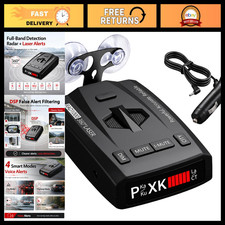 High-Performance Radar Detector for Cars, Long Range 1,100 Yards, Voice Alerts,