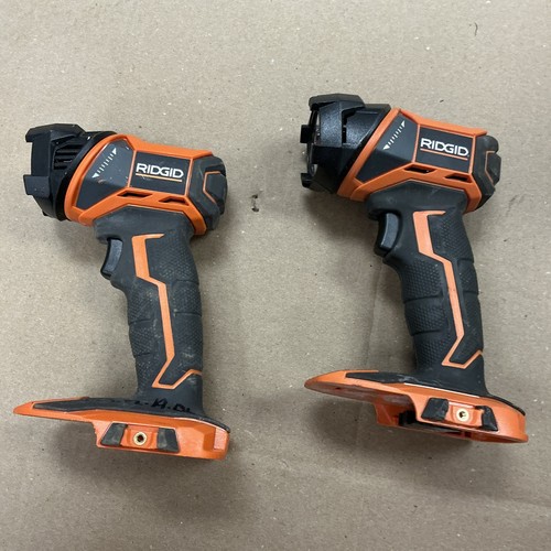 Menge 2 Ridgid R8693 & R8694 18 V Lithium-Ion kabellose LED fokussierte Taschenlampen