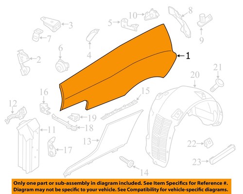 2011 2012 2013 2014 2015 AUDI R8 REAR LEFT QUARTER PANEL DAYTONA GRAY PEARL (6Y) - Picture 6 of 22