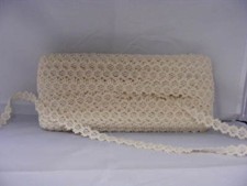 Cluney Cotton Natural Cream Lace x 20 mts - 15mm Wide 7527 