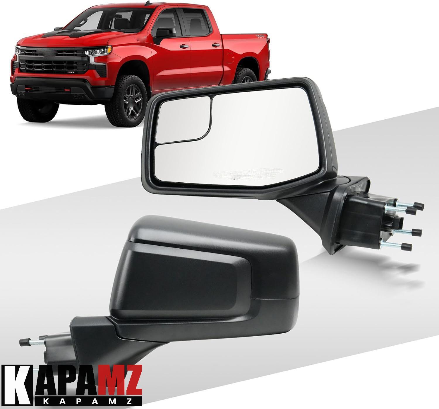 Mirror For Chevrolet Silverado Sierra 2019-2022 2023 Driver LH Side Heated Black