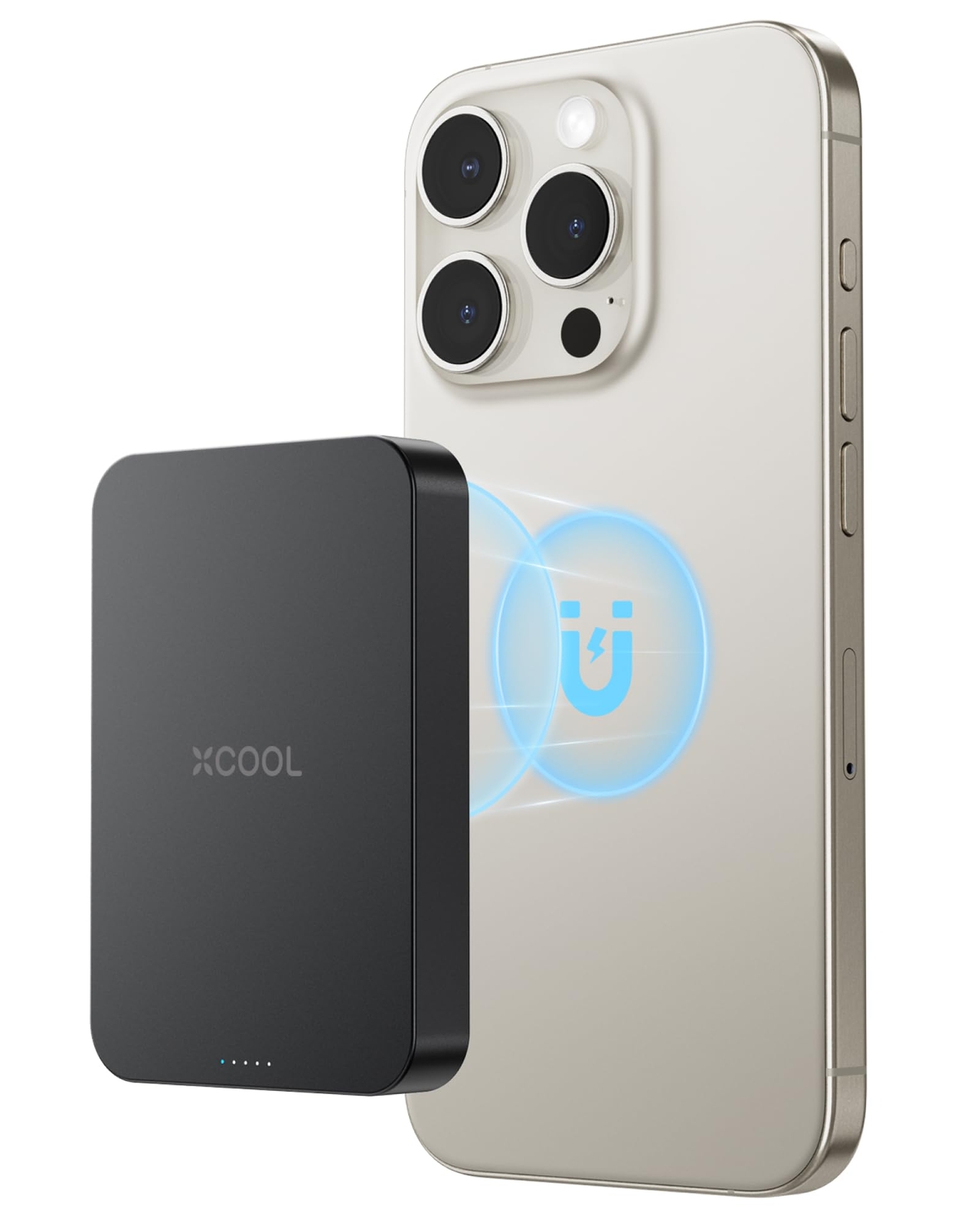 XCOOL Magnetic Phone Charger, 10000mAh Portable Power Bank, Magnetic Portable...