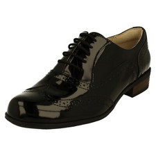 Image of Ladies Clarks Lace Up Brogue Shoe - Hamble Oak