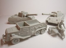 Marx Battleground Light Gray German Vehicle Set
