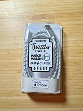 Liquipel Powertek Twizzler USB-A to 8 Pin Data Cable- White 6ft.