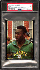 RARE PSA 1 PR Graded Pele POLY VERLAG GROSSE STARS DES RUNDEN LEDERS Soccer Card