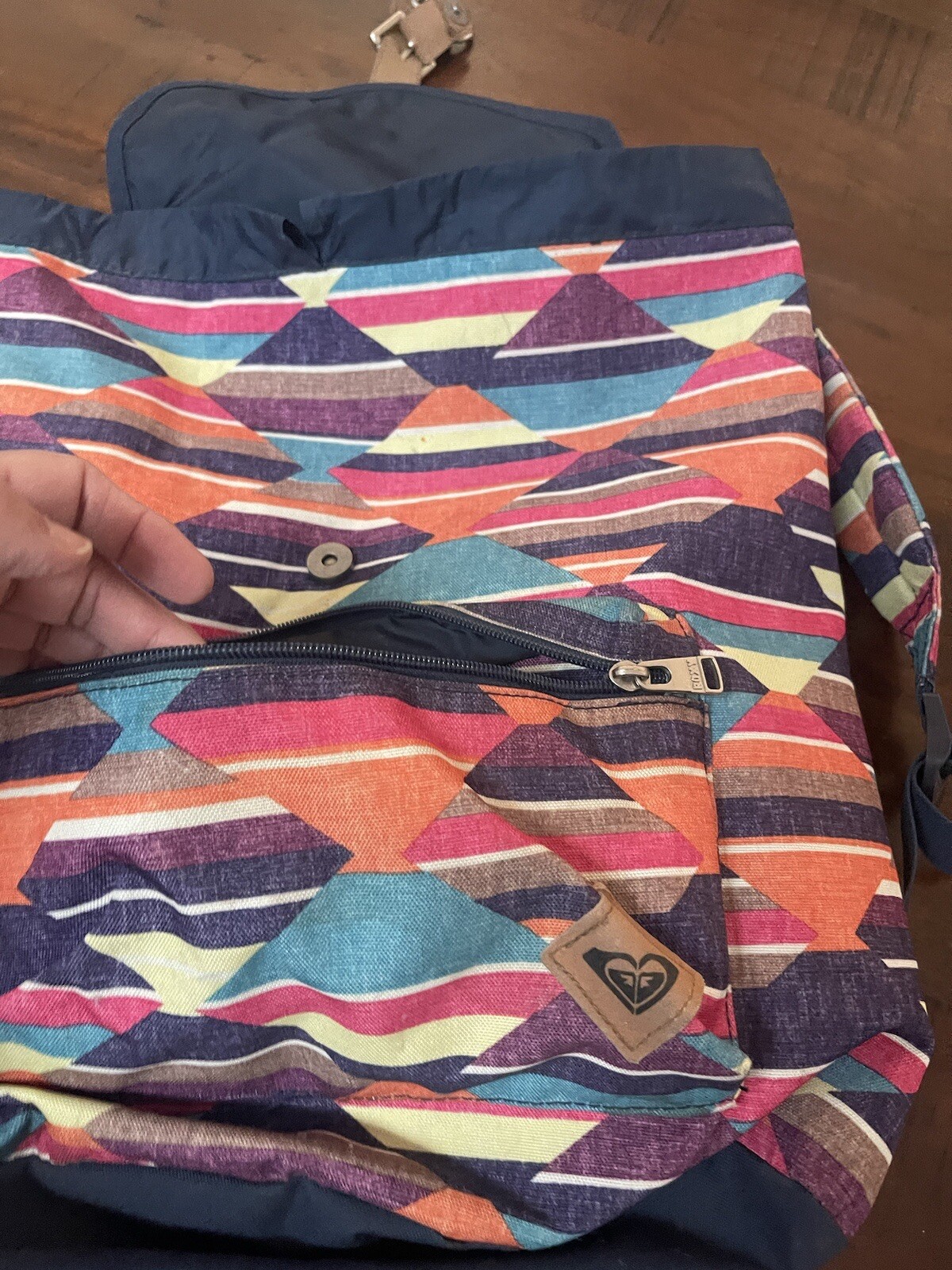 Roxy Multicolored Backpack Book Bag Bohemian Styl… - image 13