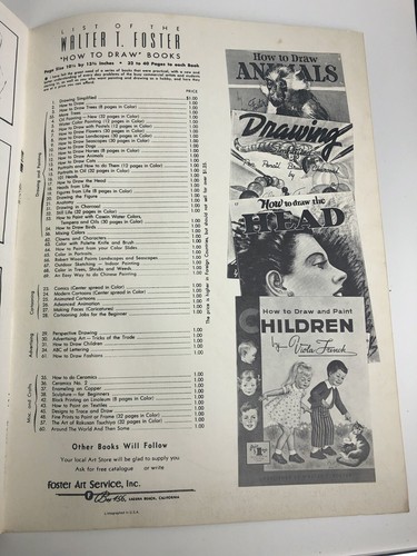 Bonito libro vintage de Walter T Foster de cómo dibujar nueva edición - Imagen 3 de 5