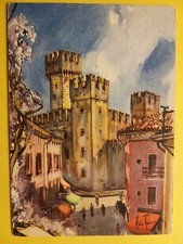 Sirmione (Brescia). Veduta. Illustratore Aldo Raimondi.