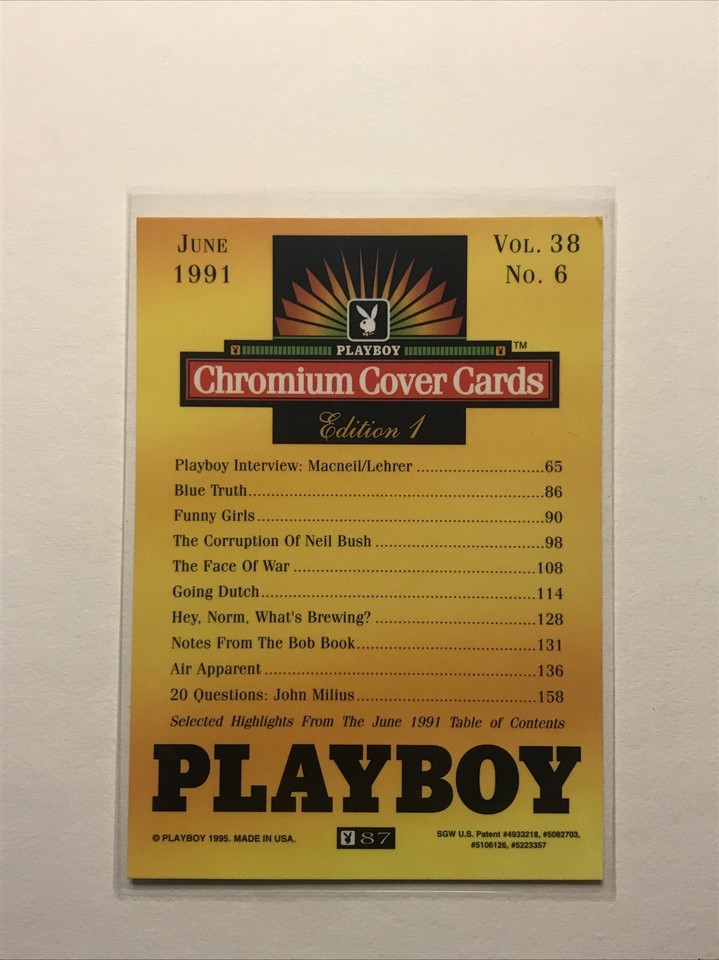 1995 Playboy Chromium Cover Cards LISA MATTHEWS #87 (June 1991) | eBay