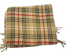 NEW Camel Blanket Scarf Wrap Shawl 72" x 30" Classic Plaid Style