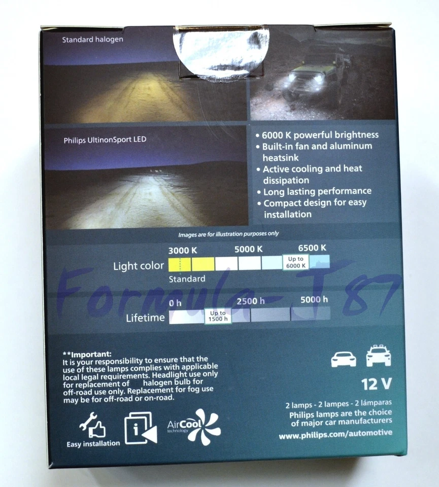 Philips UltinonSport LED White 9007 HB5 Two Bulbs Headlight Dual Beam Upgrade OE - Image 4 of 4