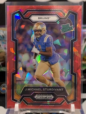 2024 Prizm Draft Picks Red Ice J. Michael Sturdivant #195 Rated Prospect 9P