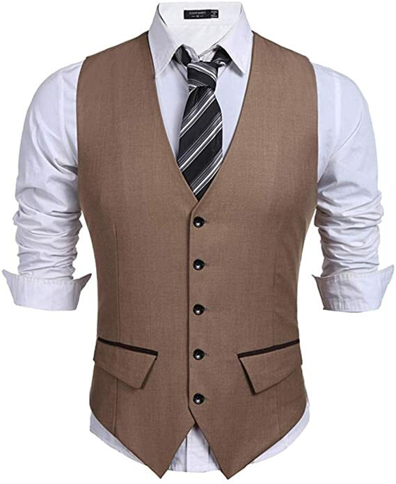 mens dress vest slim fit 2019 New Arrival Dress Vests For Men Slim Fit Mens Suit Vest Male Wais –  nhatlecasse main image 1