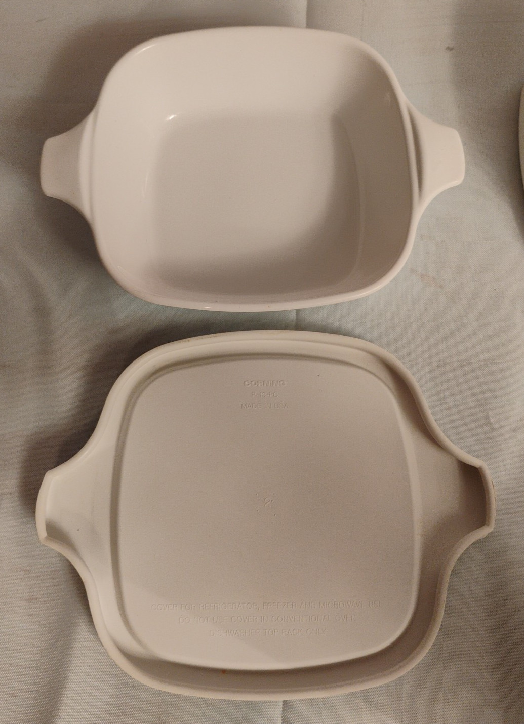 Vtg 2pc Lot Corningware Bowls W/Lids P-44-B P-41-B Cornflower 1 3/4 & 2 3/4 Cup