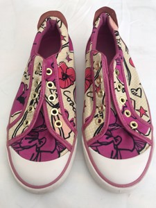 Coach Barret Poppy Graffiti Womens Sneakers Canvas Comfortable