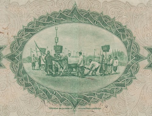 Thailandia 20 Baht 1929 P19b VF Tdlr Elefante Pilastro Processione Cerimoniale RARO - Foto 3 di 6