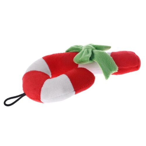 Stuffed Dog Toy Crinkle & Squeak Plush Cane-shape Christmas Chew Toy - Bild 8 von 8