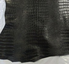 0.8mm pelle di capra Nera lucida maculato stampato coccodrillo pellami pellame