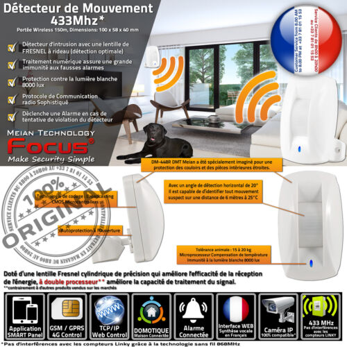 Détecteur Mouvement PIR Passif Centrale Alarme GSM IP 433 MHz MD 448R DMT Salons - Imagen 1 de 4