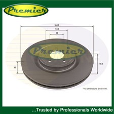 Premier Disco Freno Anteriore Adatto a Infiniti FX QX70 Q70 M G NISSAN 370Z