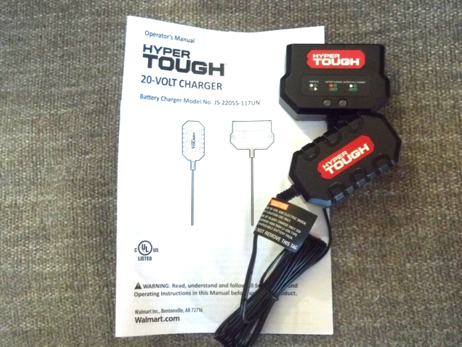 NEW Genuine HYPER TOUGH 20v Max 20Volt Lithium ion Battery Charger