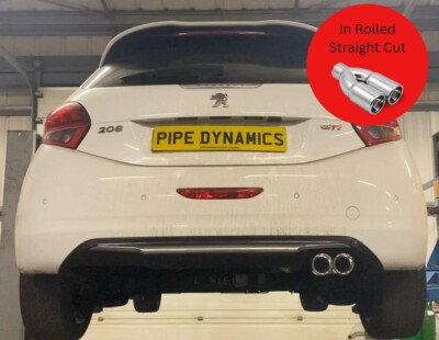 ROHR DYNAMIK PEUGEOT 208 GTI 1.6i 200PS 13-18 Endschalldämpfer Endtopf Auspuff löschen