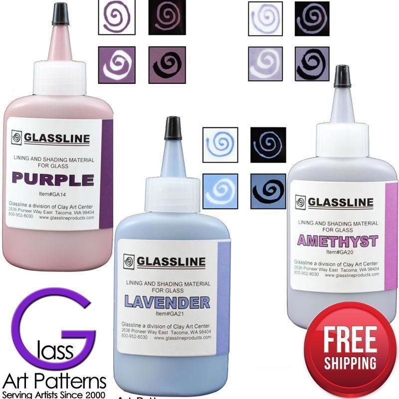 Glassline Pens Glass Paint 2 OZ Bottles Fusing Supplies 28 Colors Fused Glass