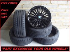 BMW 18" 3 Series F30 F31 4 Series F32 F33 Black Genuine 416 Wheels & New Tyres