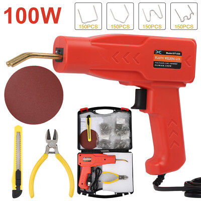 100W Plastic Welder Kit Soldering Tool Car Bumper Repair Welding Gun 600 Staples