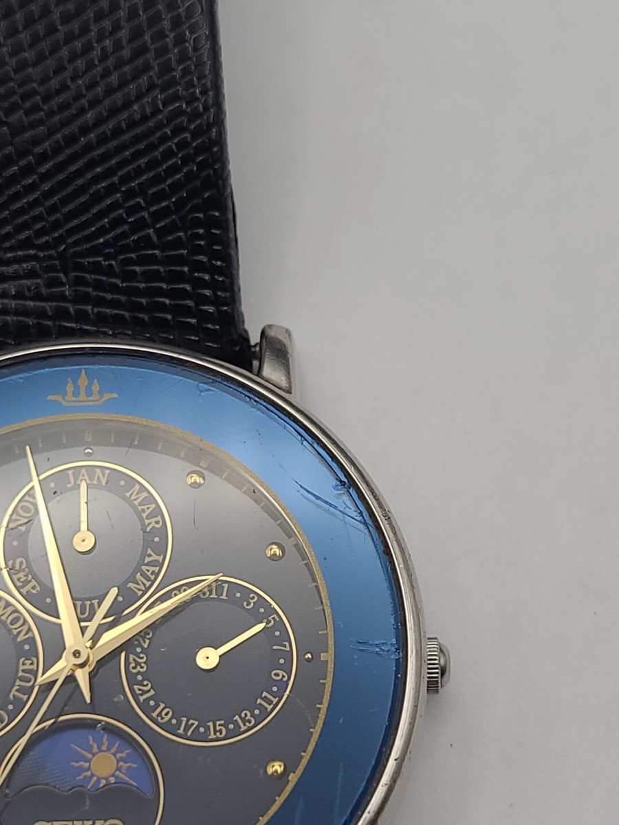 VERY RARE COLLECTIBLE SEIKO 5Y88-601A MOON PHASE MULTI VERY RARE COLLECTIBLE SEIKO 5Y88-601A MOON PHASE MULTI