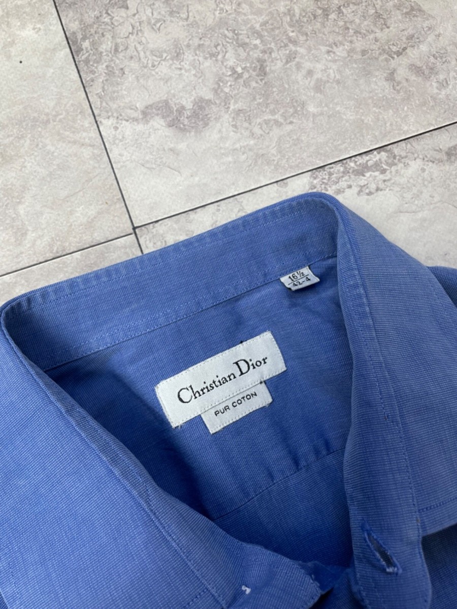 Christian Dior シャツ USA製 USED VINTAGE 90s Christian Dior Men's Dress Shirt - White 16.5
