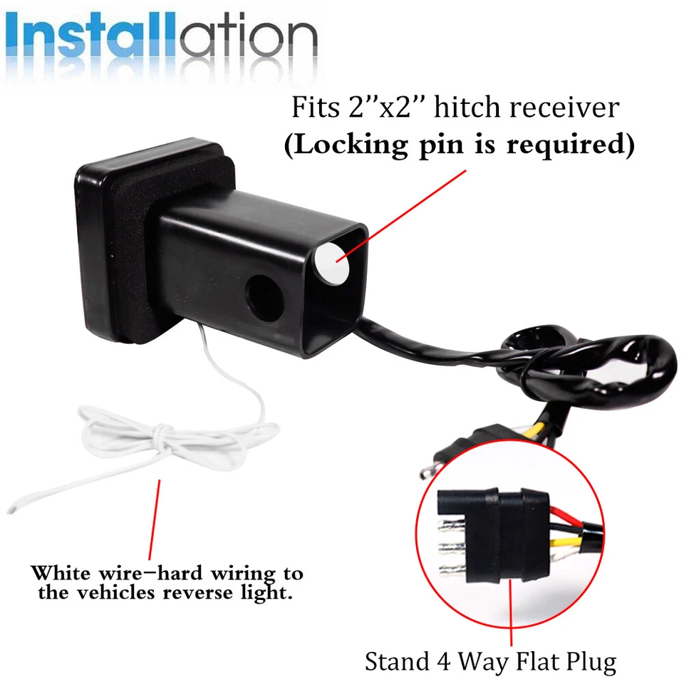 Lámpara de conducción y freno Roane LED enganche de remolque con luz de marcha atrás se adapta a 2" para Chevy Foto 3 de 4