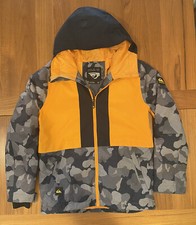 Quiksilver Jacket Dry Flight Tech 10K Snowboard Ski Hood Youth Boys L 14 Snow