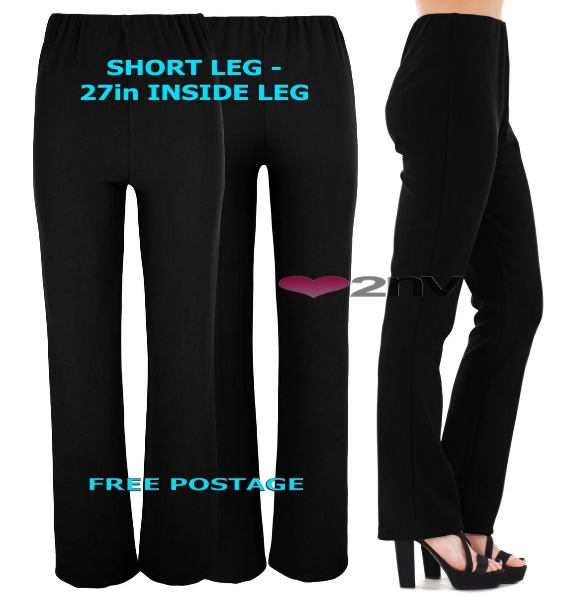 Trousers for store short legs